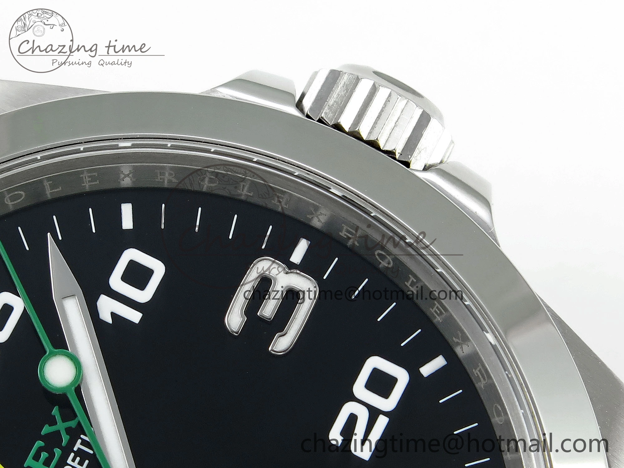 Neat Air-King 126900 Clean 1:1 Best Edition 904L Steel Black Dial on SS Bracelet VR 1703