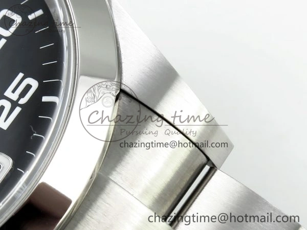 Neat Air-King 126900 Clean 1:1 Best Edition 904L Steel Black Dial on SS Bracelet VR 1703