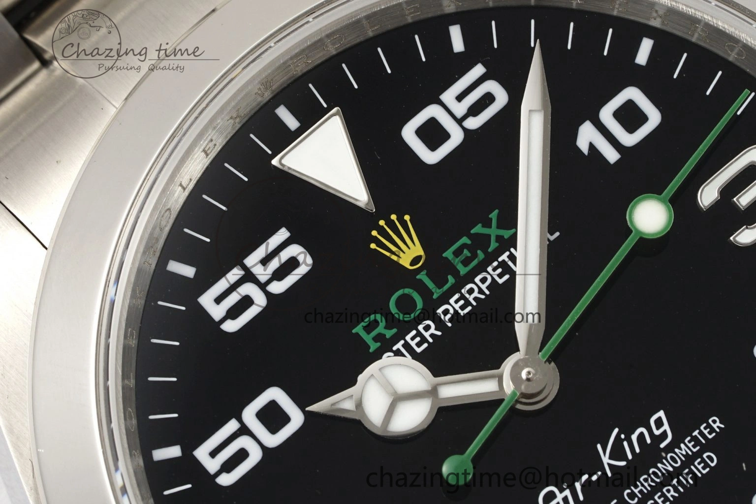 Air-King 126900 JDF 1:1 Best Edition 904L Steel Black Dial on SS Bracelet VR ZipUp 1953
