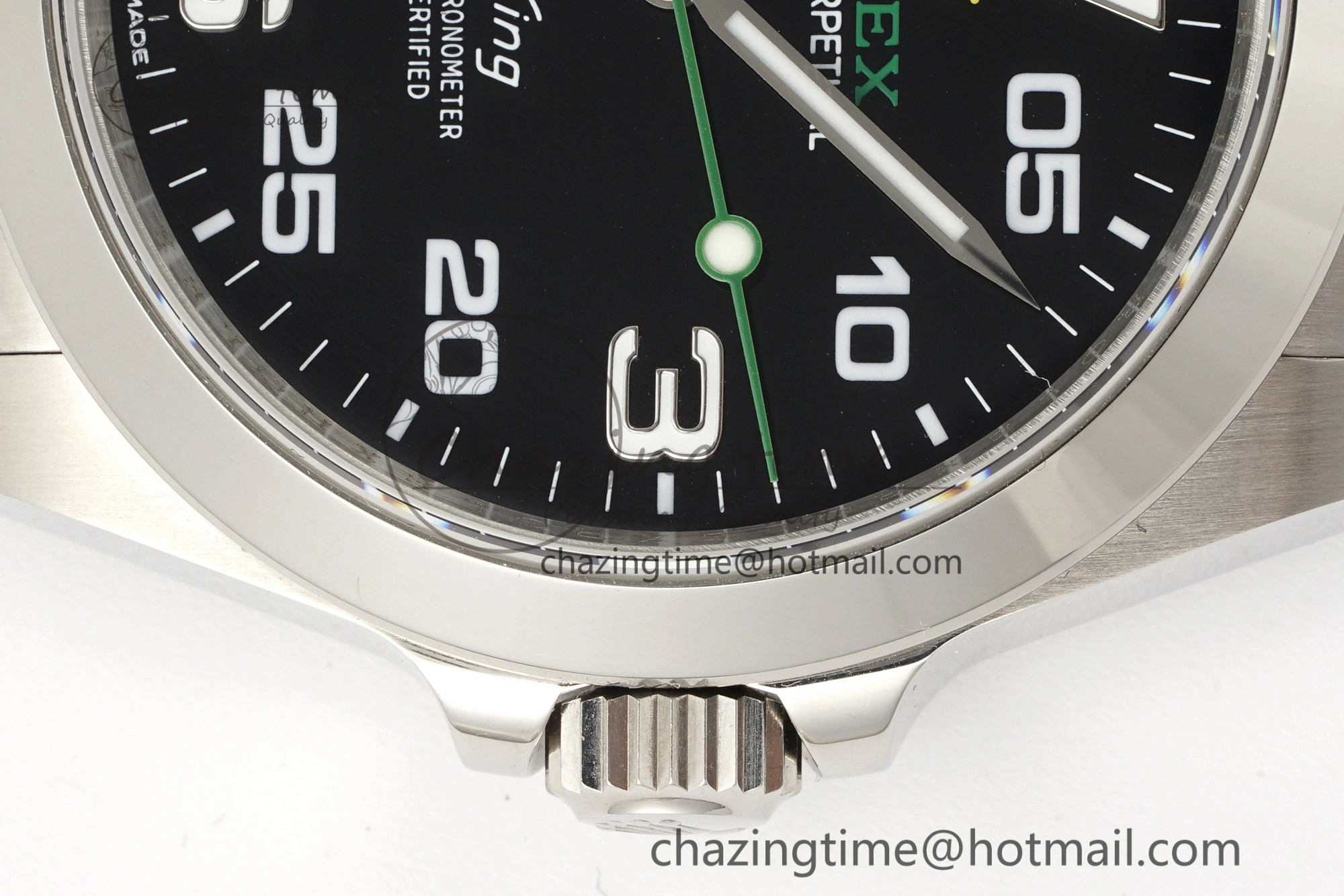 Air-King 126900 JDF 1:1 Best Edition 904L Steel Black Dial on SS Bracelet VR ZipUp 1953