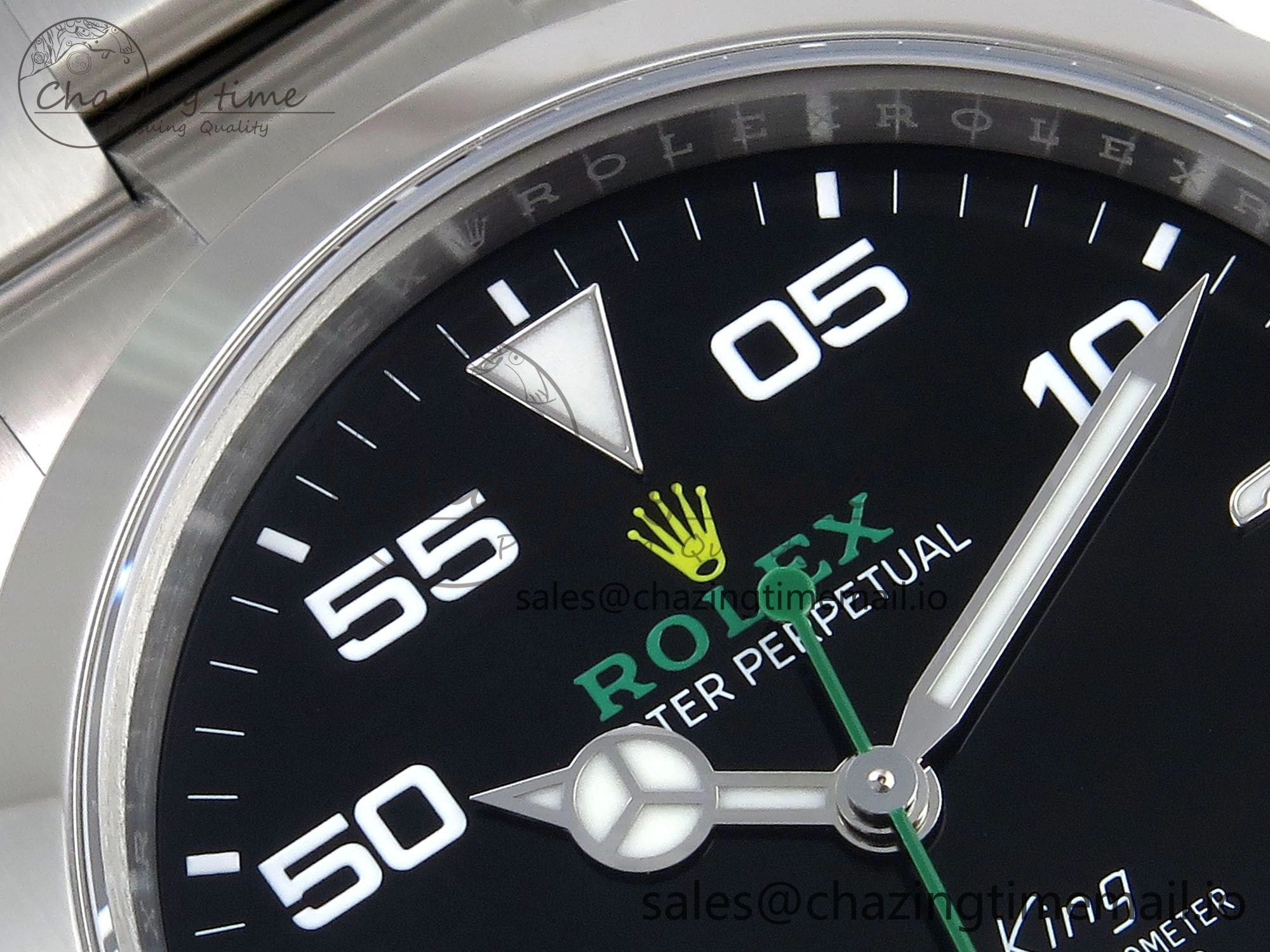 Air-King 126900 VSF 1:1 Best Edition 904L Steel Black Dial on SS Bracelet VS EyeCatching 1284