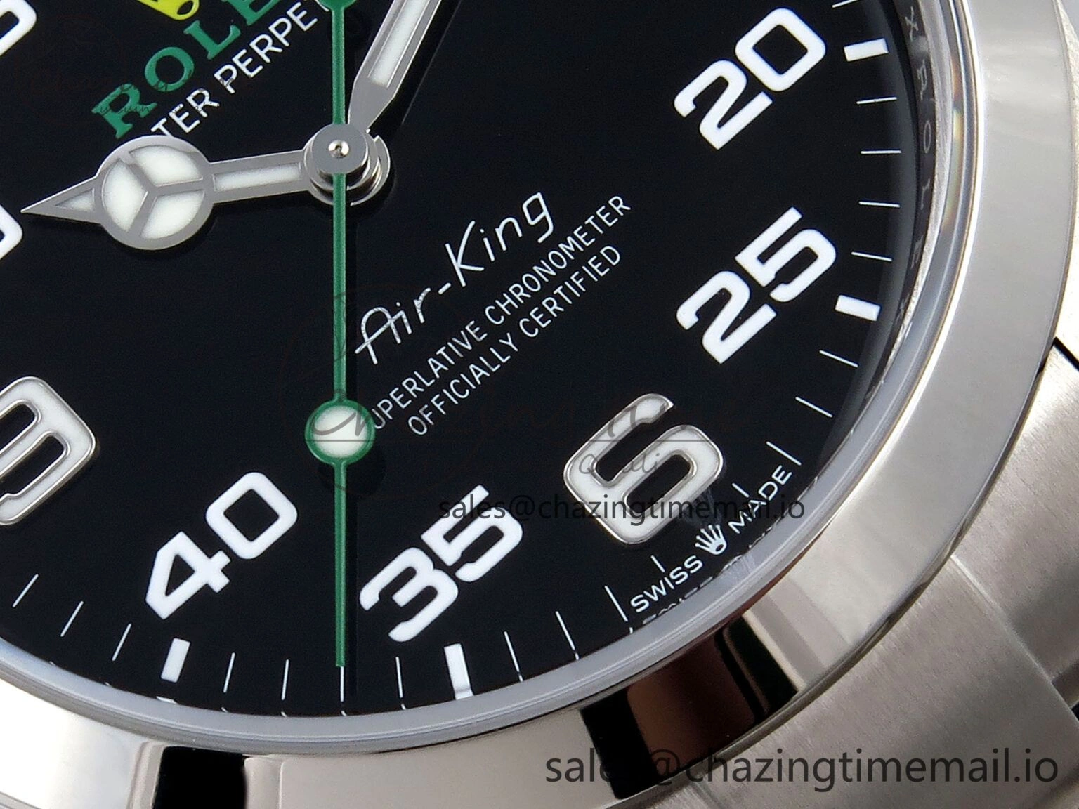 Air-King 126900 VSF 1:1 Best Edition 904L Steel Black Dial on SS Bracelet VS EyeCatching 1284