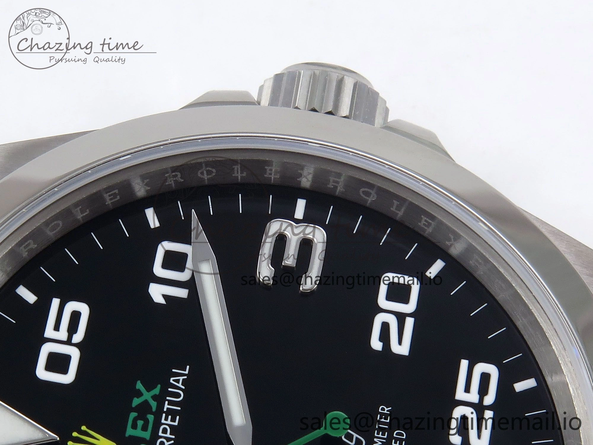 Air-King 126900 VSF 1:1 Best Edition 904L Steel Black Dial on SS Bracelet VS EyeCatching 1284