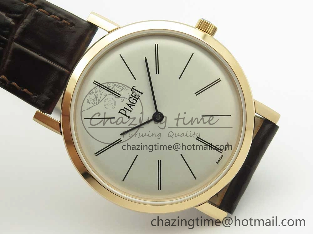 OdorResistant Altiplano RG BBR Best Edition White Dial on Brown Leather Strap A430P 9117