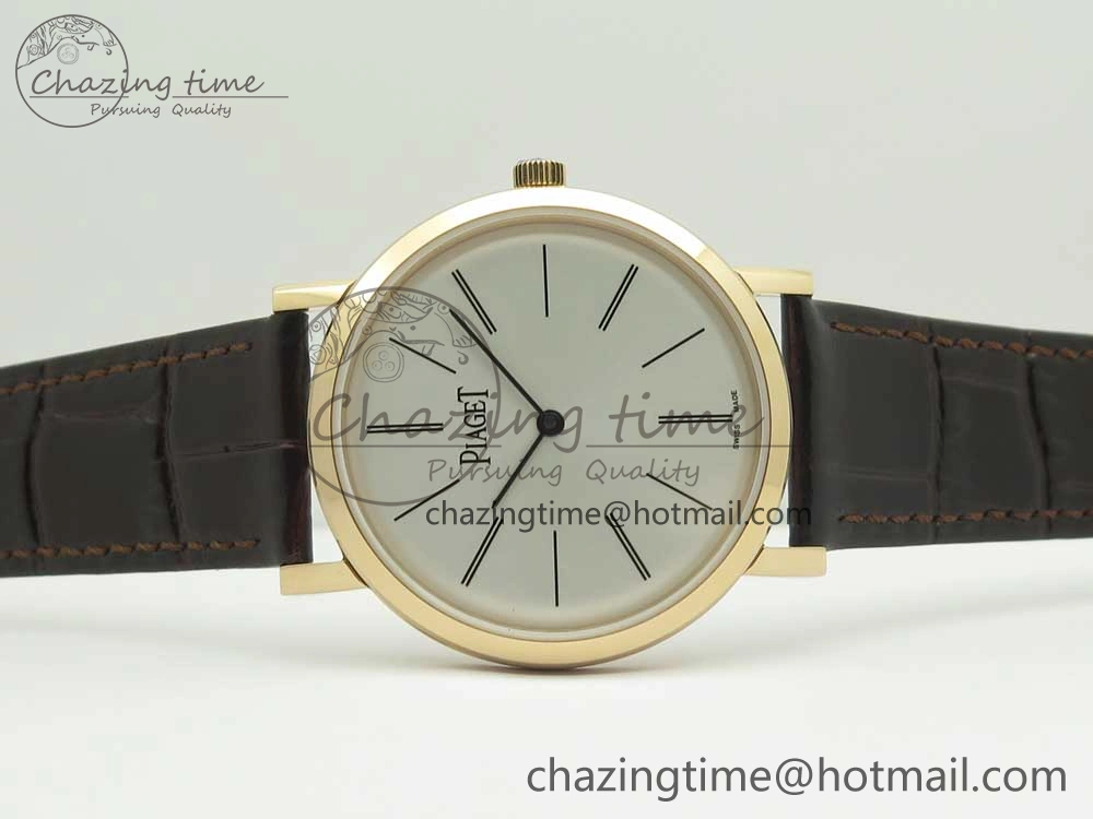OdorResistant Altiplano RG BBR Best Edition White Dial on Brown Leather Strap A430P 9117