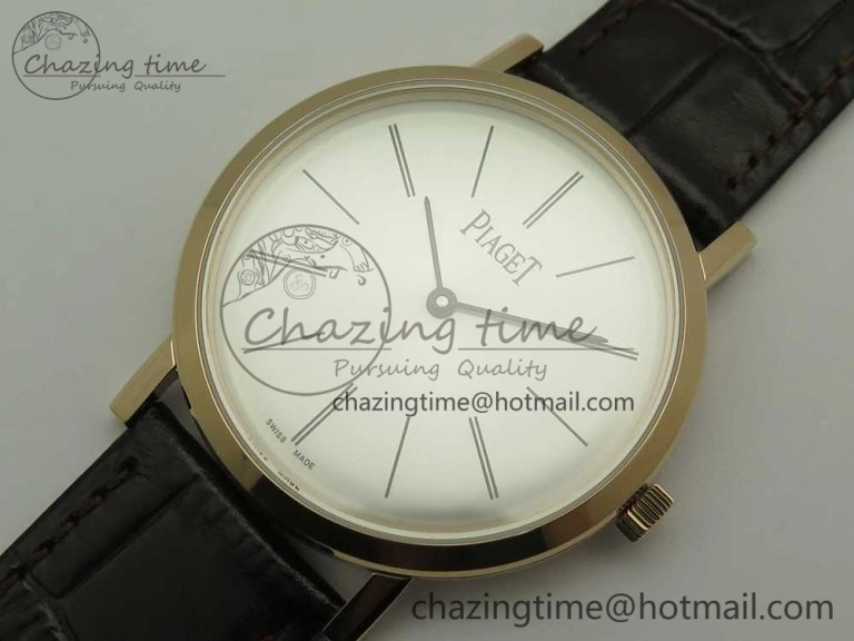 OdorResistant Altiplano RG BBR Best Edition White Dial on Brown Leather Strap A430P 9117