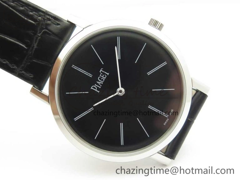 Fashionable Altiplano SS BBR Best Edition Black Dial on Black Leather Strap A430P 9111