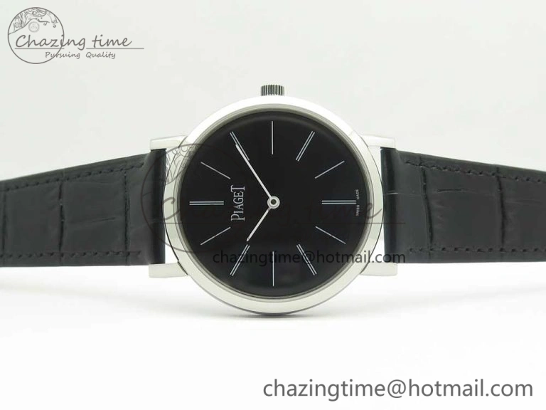 Fashionable Altiplano SS BBR Best Edition Black Dial on Black Leather Strap A430P 9111