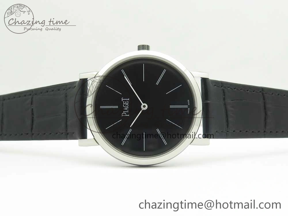 Fashionable Altiplano SS BBR Best Edition Black Dial on Black Leather Strap A430P 9111