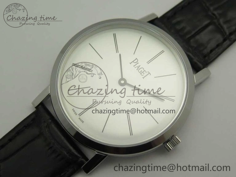 OnTrend Altiplano SS BBR Best Edition White Dial on Black Leather Strap A430P 9114