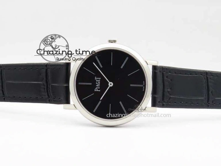 Efficient Altiplano SS UT Best Edition Black Dial On Black Leather Strap 9130