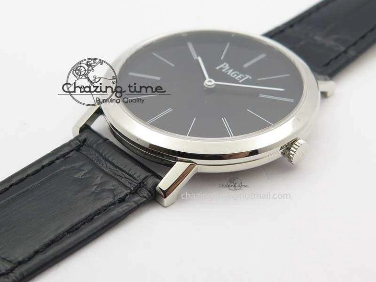 Efficient Altiplano SS UT Best Edition Black Dial On Black Leather Strap 9130