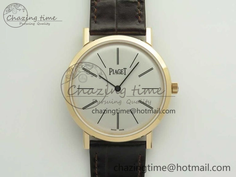 Contemporary Altiplano SS UT Best Edition Black Textured Dial On Black Leather Strap 9131