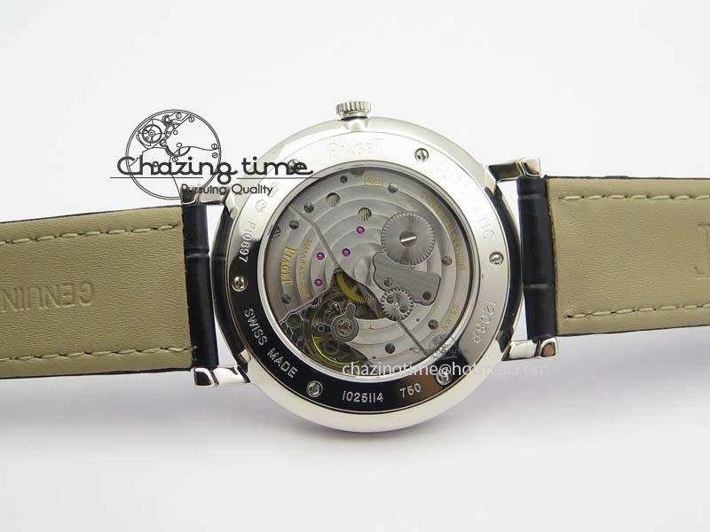 Contemporary Altiplano SS UT Best Edition Black Textured Dial On Black Leather Strap 9131