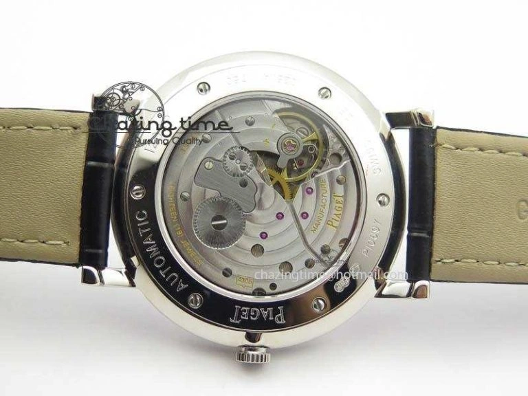 Contemporary Altiplano SS UT Best Edition Black Textured Dial On Black Leather Strap 9131