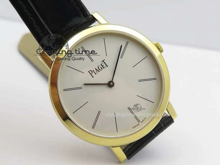 Altiplano YG UT Best Edition White Dial On Black Leather Strap FastDry 9129