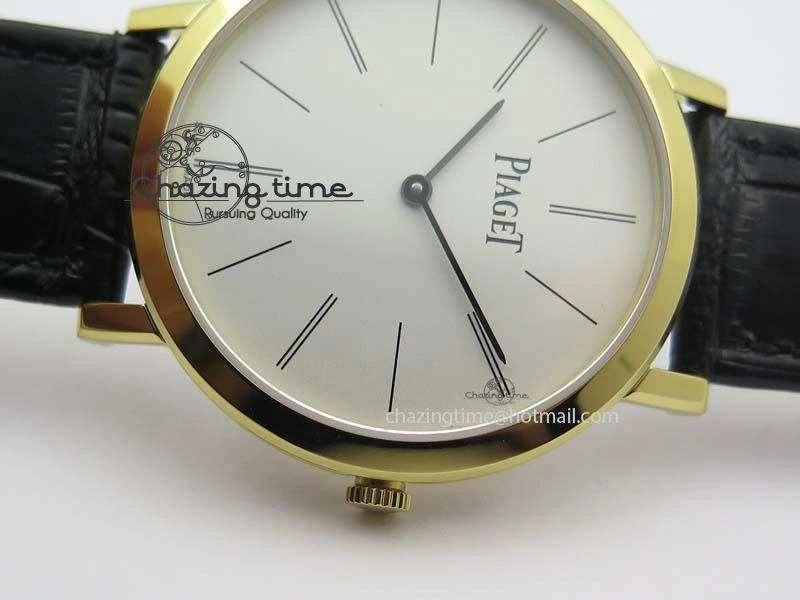 Altiplano YG UT Best Edition White Dial On Black Leather Strap FastDry 9129