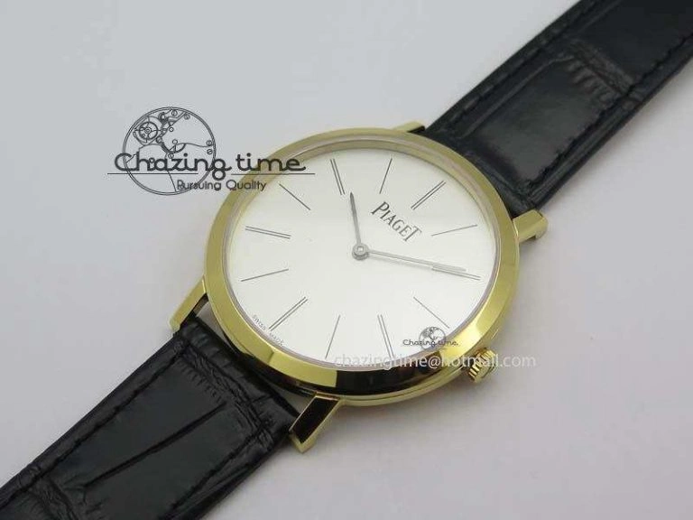 Altiplano YG UT Best Edition White Dial On Black Leather Strap FastDry 9129