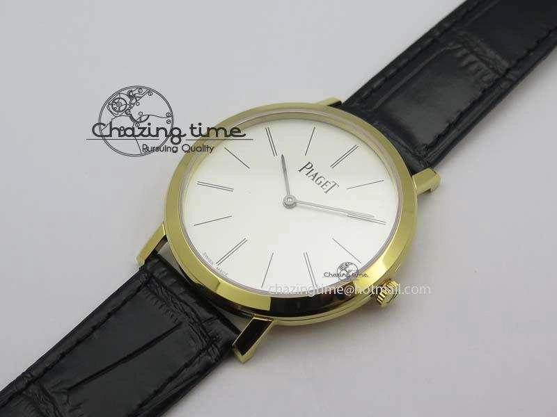 Altiplano YG UT Best Edition White Dial On Black Leather Strap FastDry 9129