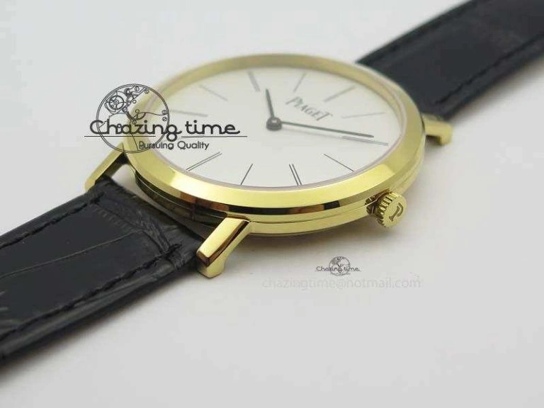 Altiplano YG UT Best Edition White Dial On Black Leather Strap FastDry 9129