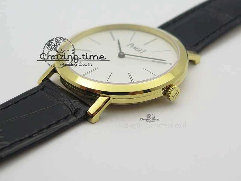 Altiplano YG UT Best Edition White Dial On Black Leather Strap FastDry 9129