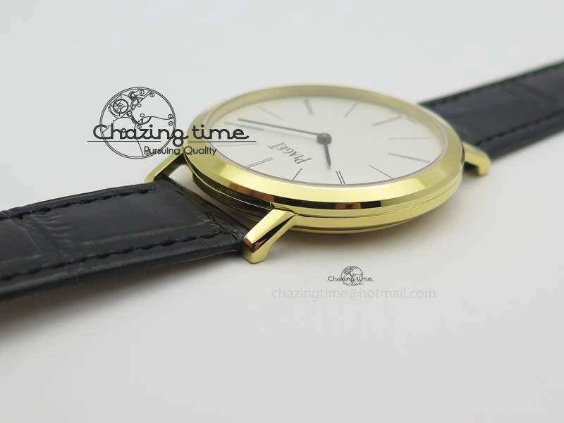 Altiplano YG UT Best Edition White Dial On Black Leather Strap FastDry 9129