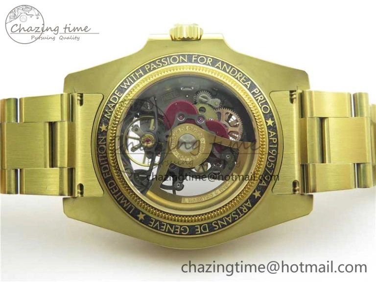 Upgraded Andrea Pirlo Project Skeleton Submariner YG VRF Best Edition on YG Bracelet SA 2981