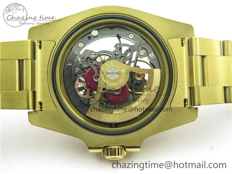 Upgraded Andrea Pirlo Project Skeleton Submariner YG VRF Best Edition on YG Bracelet SA 2981