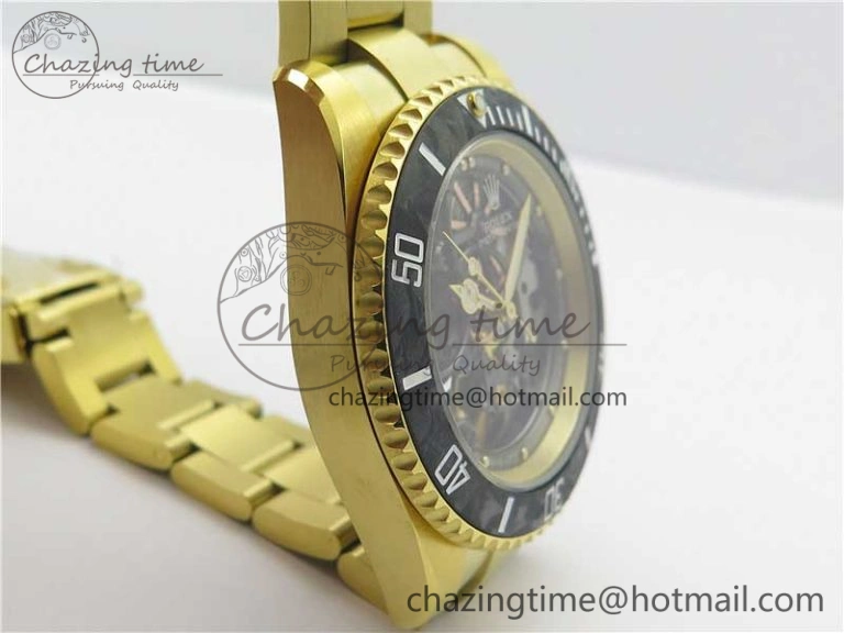 Upgraded Andrea Pirlo Project Skeleton Submariner YG VRF Best Edition on YG Bracelet SA 2981