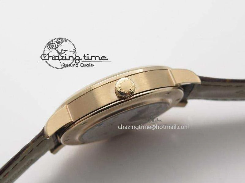 Popular Anniversary Langematik MK Best Edition RG White Dial Sec@6 On Brown Leather Strap A 4195