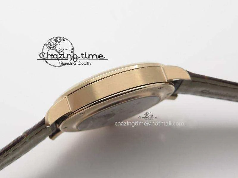 Popular Anniversary Langematik MK Best Edition RG White Dial Sec@6 On Brown Leather Strap A 4195