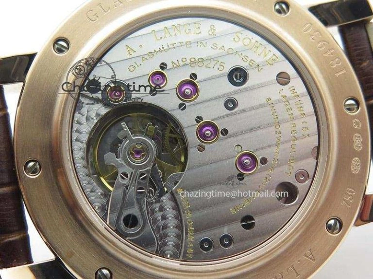 Popular Anniversary Langematik MK Best Edition RG White Dial Sec@6 On Brown Leather Strap A 4195