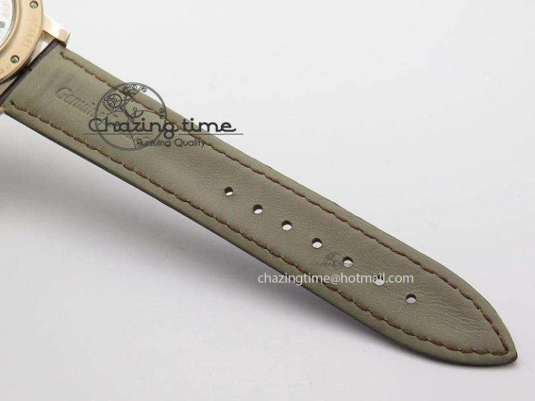 Popular Anniversary Langematik MK Best Edition RG White Dial Sec@6 On Brown Leather Strap A 4195