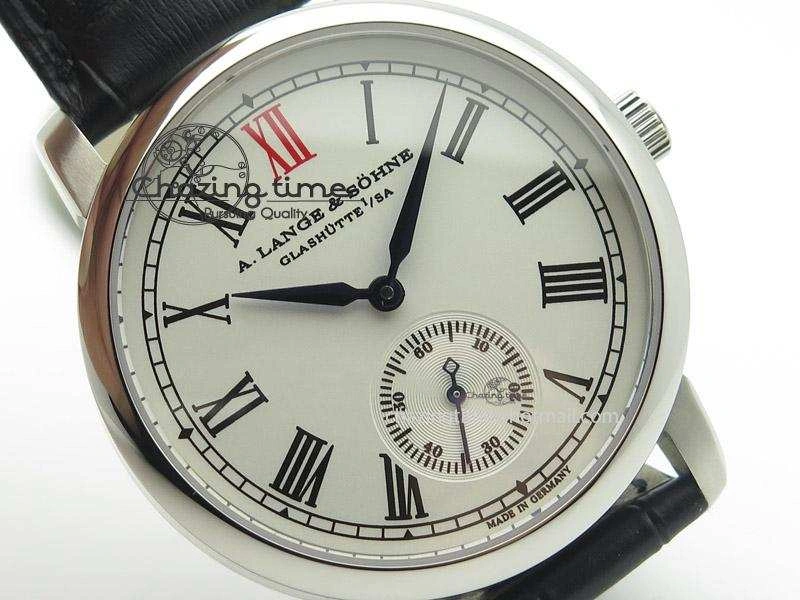 Anniversary Langematik MK Best Edition SS White Dial Sec@6 On Black Leather Strap A Minimalist 4205