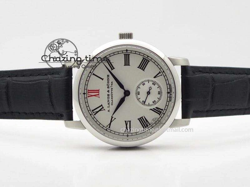 Anniversary Langematik MK Best Edition SS White Dial Sec@6 On Black Leather Strap A Minimalist 4205
