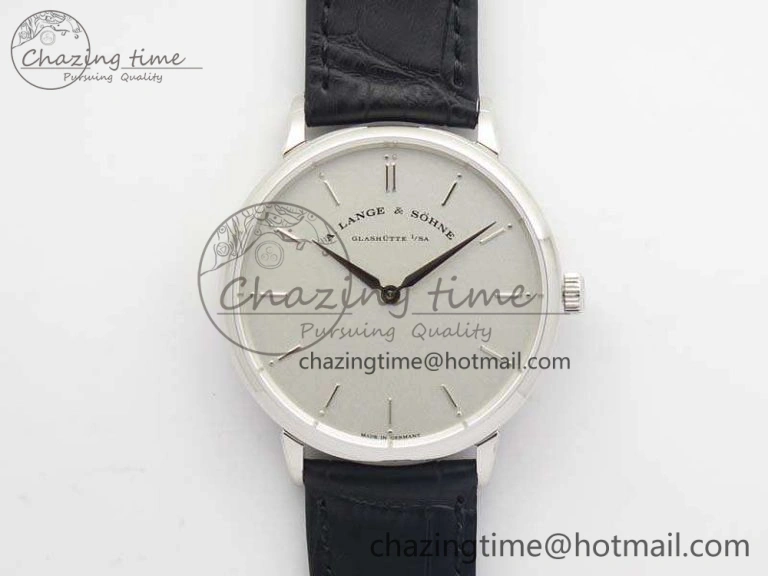 Anniversary Langematik MK Best Edition SS White Dial Sec@6 On Black Leather Strap A Minimalist 4205