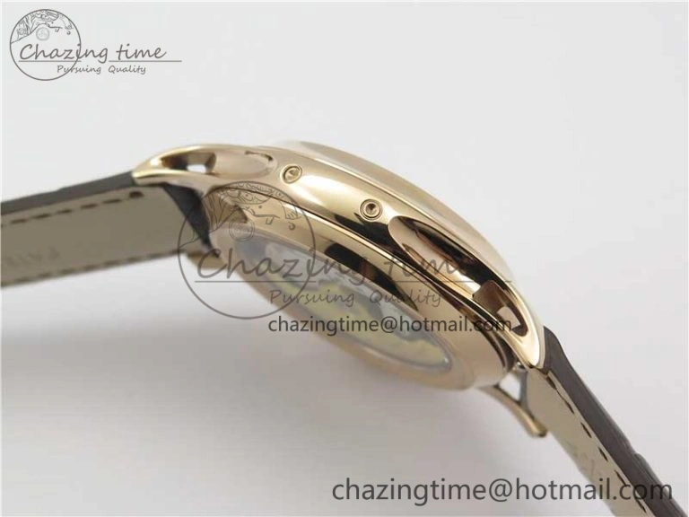 Attractive Annual Calendar Complications 5205R RG GRF Best Edition Black dial on Brown leather strap A 8920
