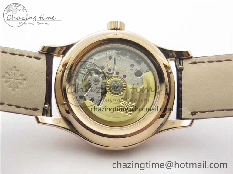 Attractive Annual Calendar Complications 5205R RG GRF Best Edition Black dial on Brown leather strap A 8920