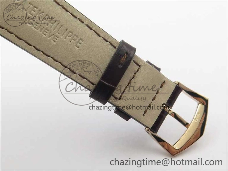 Attractive Annual Calendar Complications 5205R RG GRF Best Edition Black dial on Brown leather strap A 8920