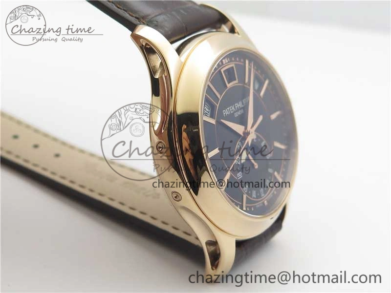 Attractive Annual Calendar Complications 5205R RG GRF Best Edition Black dial on Brown leather strap A 8920