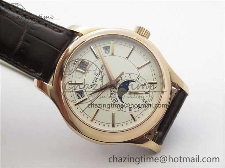 Annual Calendar Complications 5205R RG GRF Best Edition White dial on Brown leather strap A OnTrend 8921