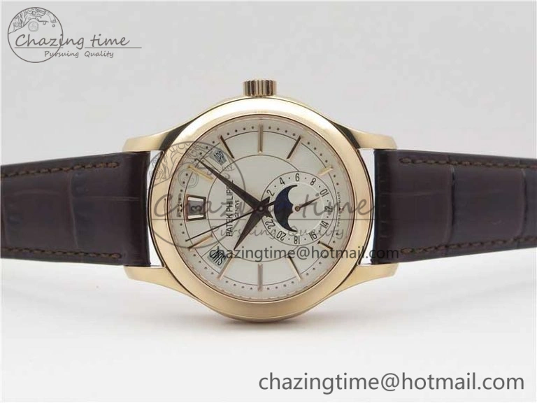 Annual Calendar Complications 5205R RG GRF Best Edition White dial on Brown leather strap A OnTrend 8921