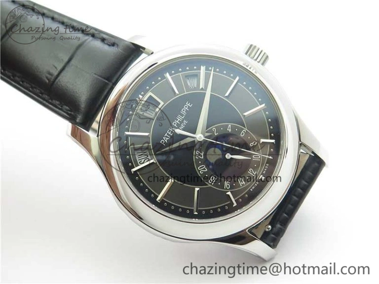 Annual Calendar Complications 5205R SS GRF Best Edition Black Dial on Black leather strap A Trendy 8923