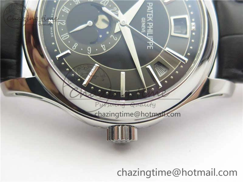 Annual Calendar Complications 5205R SS GRF Best Edition Black Dial on Black leather strap A Trendy 8923