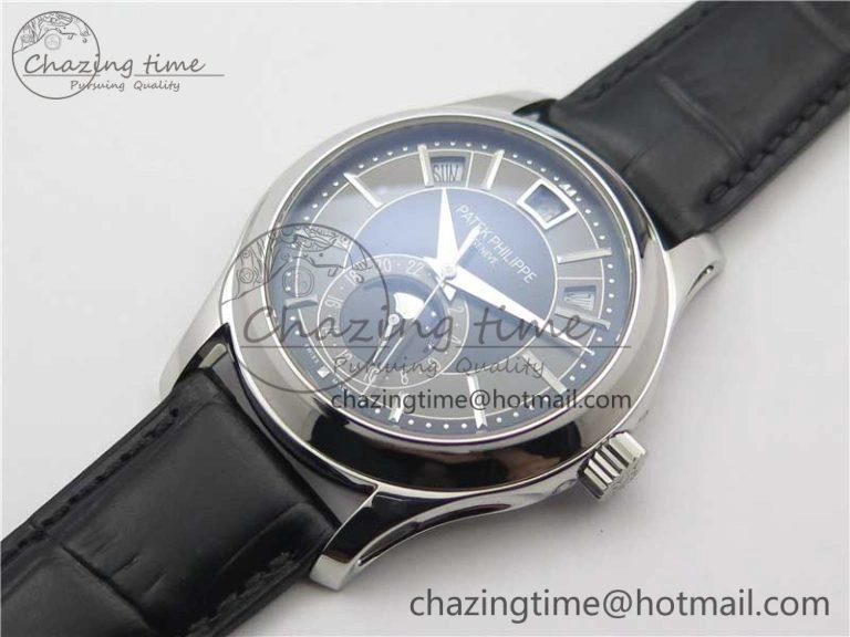 Annual Calendar Complications 5205R SS GRF Best Edition Black Dial on Black leather strap A Trendy 8923