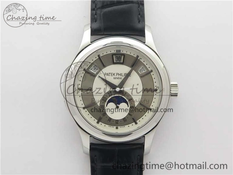 MoistureWicking Annual Calendar Complications 5205R SS GRF Best Edition White dial on Black leather strap A 8924