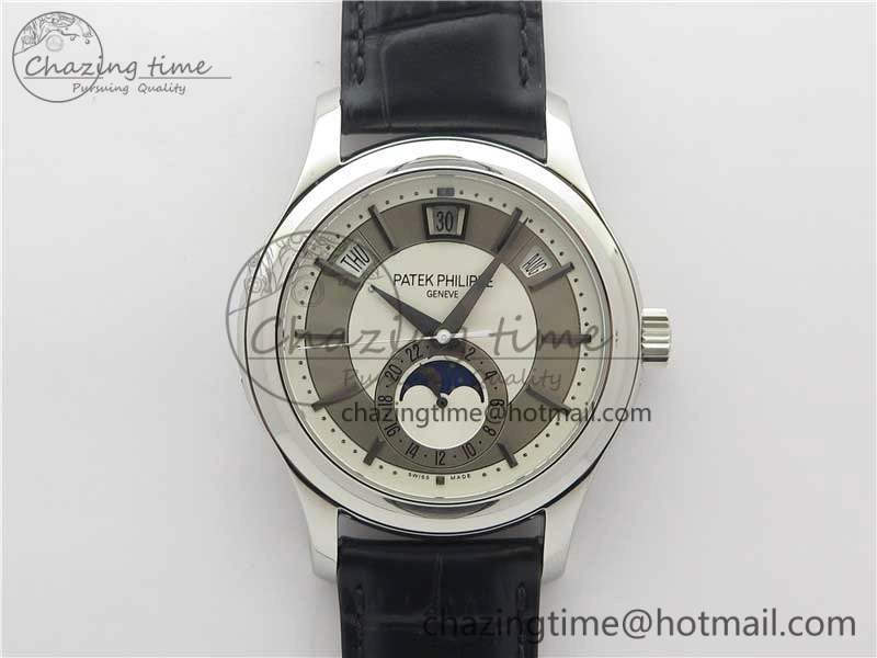 MoistureWicking Annual Calendar Complications 5205R SS GRF Best Edition White dial on Black leather strap A 8924