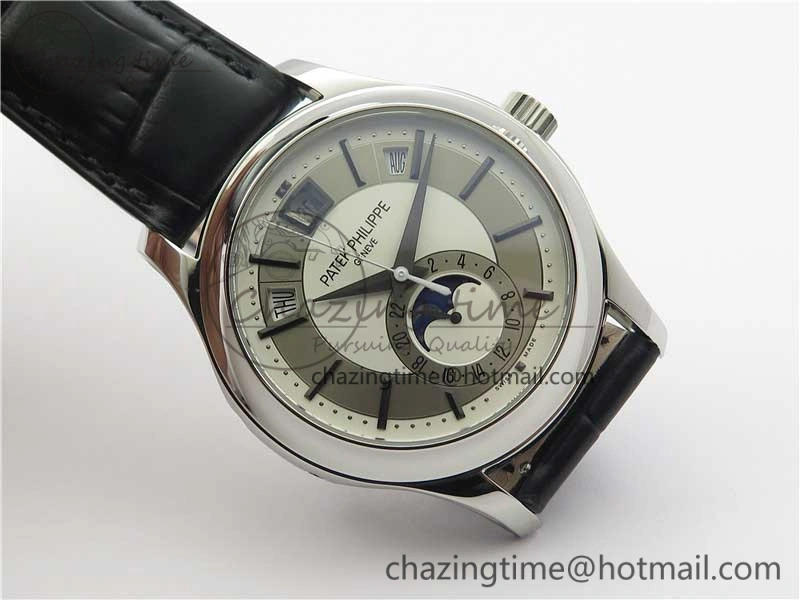 MoistureWicking Annual Calendar Complications 5205R SS GRF Best Edition White dial on Black leather strap A 8924