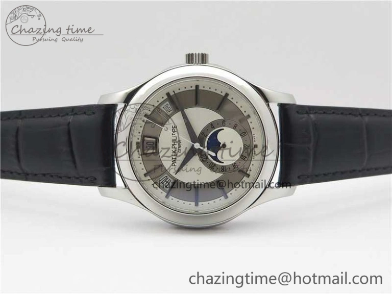 MoistureWicking Annual Calendar Complications 5205R SS GRF Best Edition White dial on Black leather strap A 8924