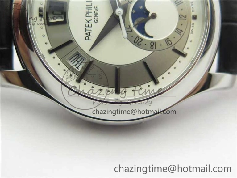 MoistureWicking Annual Calendar Complications 5205R SS GRF Best Edition White dial on Black leather strap A 8924